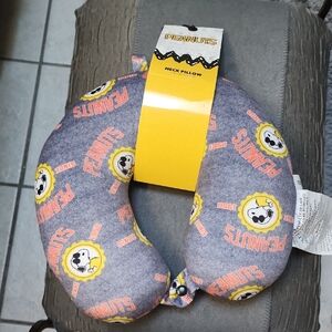 Peanuts Gray and Yellow Neck Pillow